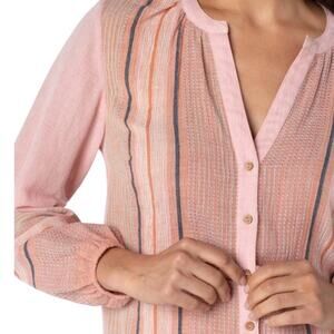 Liverpool Los Angeles Coral Pink  Multi Yarn Blouse Size Large NEW